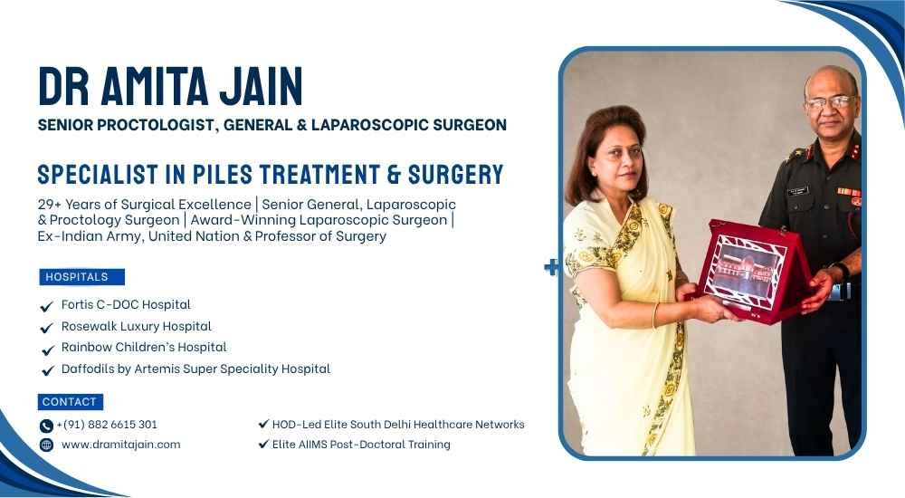 Dr Amita Jain Specialist Piles Surgeon award winning